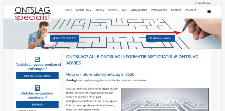Ontslag  Alle ontslag informatie met Gratis 1e ontslag advies  ontslagspecialist.nl  768x382