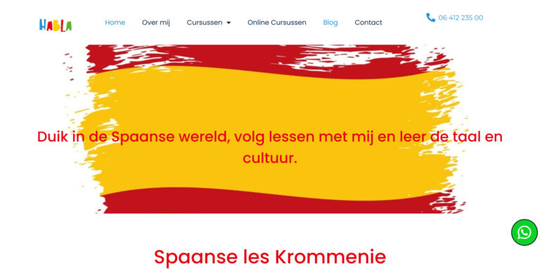 Spaanse les Krommenie  Spaanse Lessen in Kleine Groepen  www.spaanse les.net  768x382