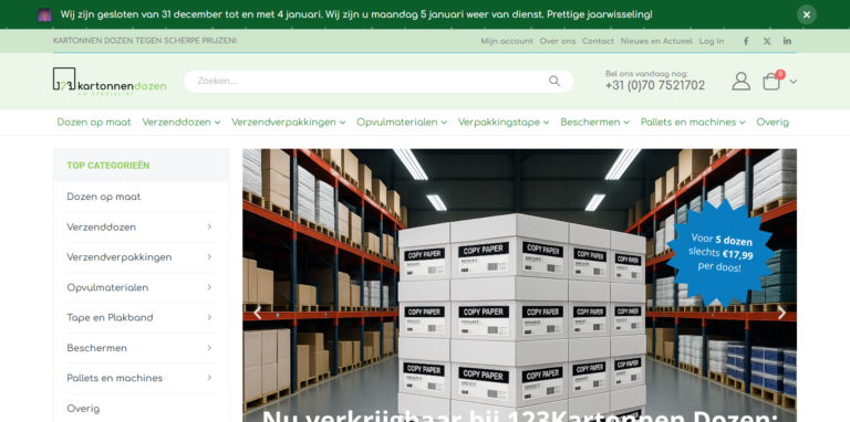Uw kartonnen dozen specialist 123Kartonnendozen.be  768x382