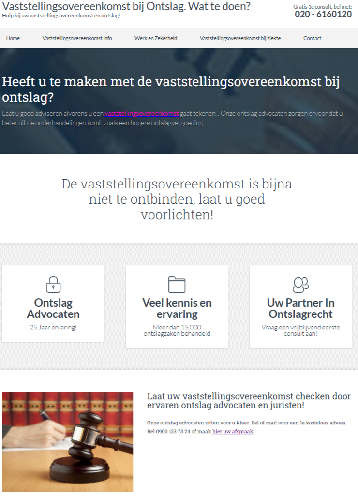 Vaststellingsovereenkomst bij Ontslag. Wat te doen – Hulp bij uw www.vaststellingsovereenkomstontslag.nl