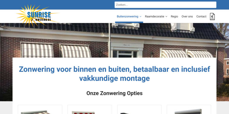 ZONWERING GOEDKOPE ZONNESCHERMEN ROLLUIKEN BINNENZONWERING Su sunrisezonwering.nl 768x382